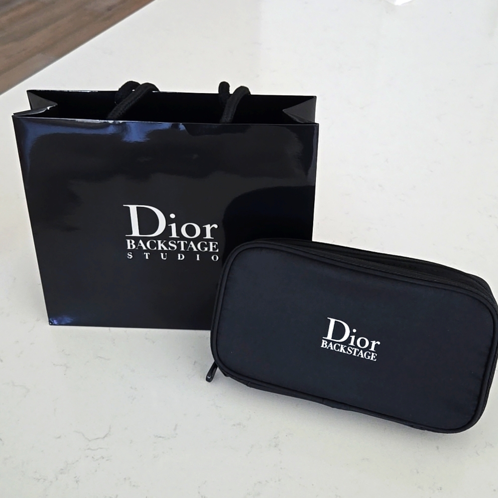 RARE DIOR Backstage cosmetic case zipper pouch bag Exclusive Dior Backstage mkup